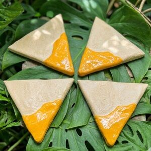 NWT Nacho with Cheese Dip Coaster Set - Handmade - Set of 4